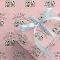 Easter Alien Squad Wrapping Paper Roll Funny UFO Lover Gift