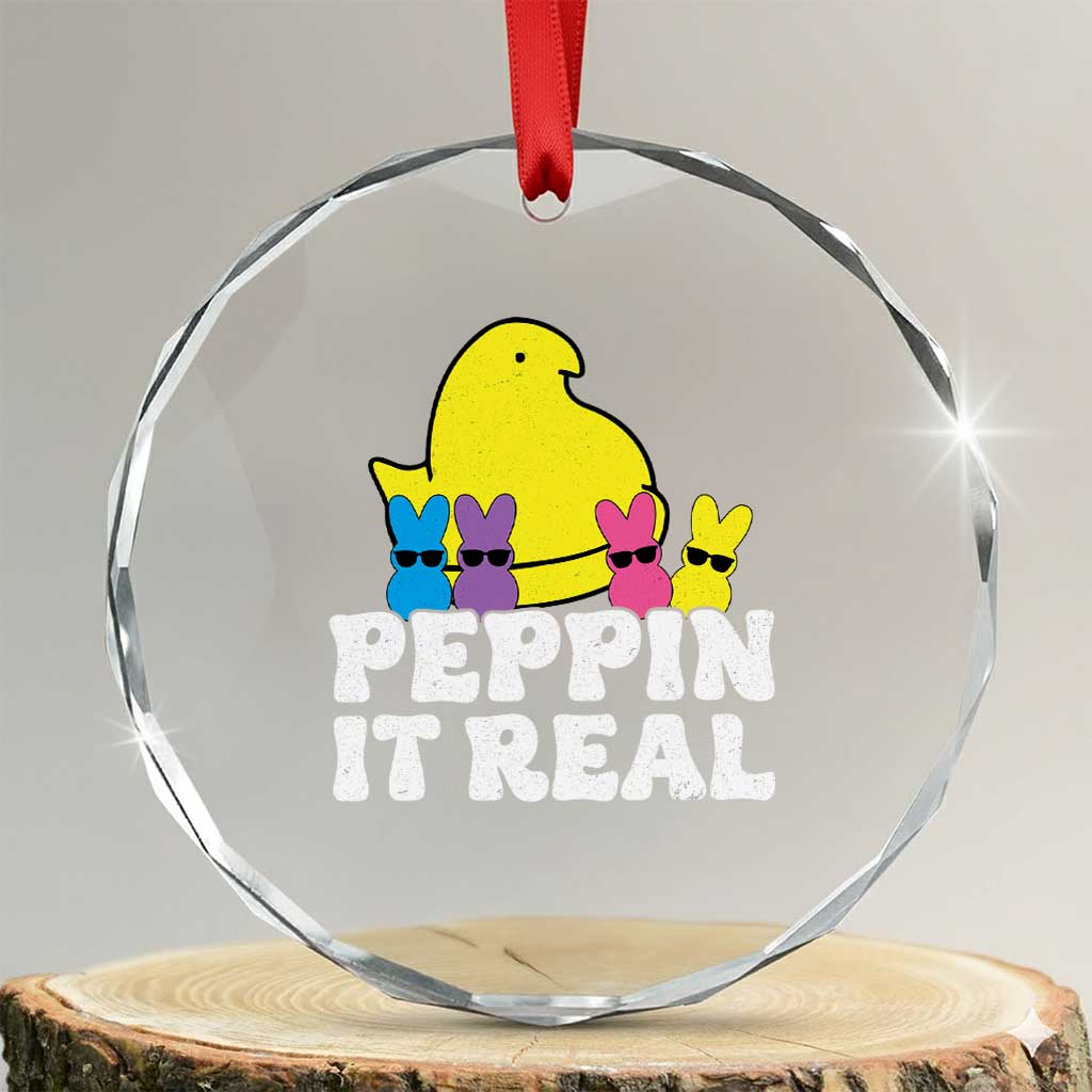 Easter Bunny Crystal Glass Ornament Peepin It Real Rabbit Candy Easter - Wonder Print Shop