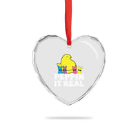 Easter Bunny Heart Crystal Glass Ornament Peepin It Real Rabbit Candy Easter - Wonder Print Shop