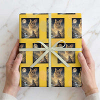Easter Bunny Howling to the Moon Vintage Wrapping Paper Roll