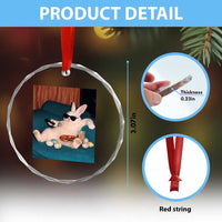 Easter Bunny Iced Coffee Crystal Glass Ornament Funny Animal Meme