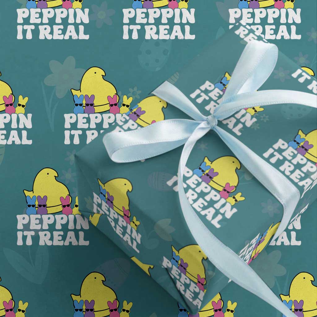 Easter Bunny Wrapping Paper Roll Peepin It Real Rabbit Candy Easter