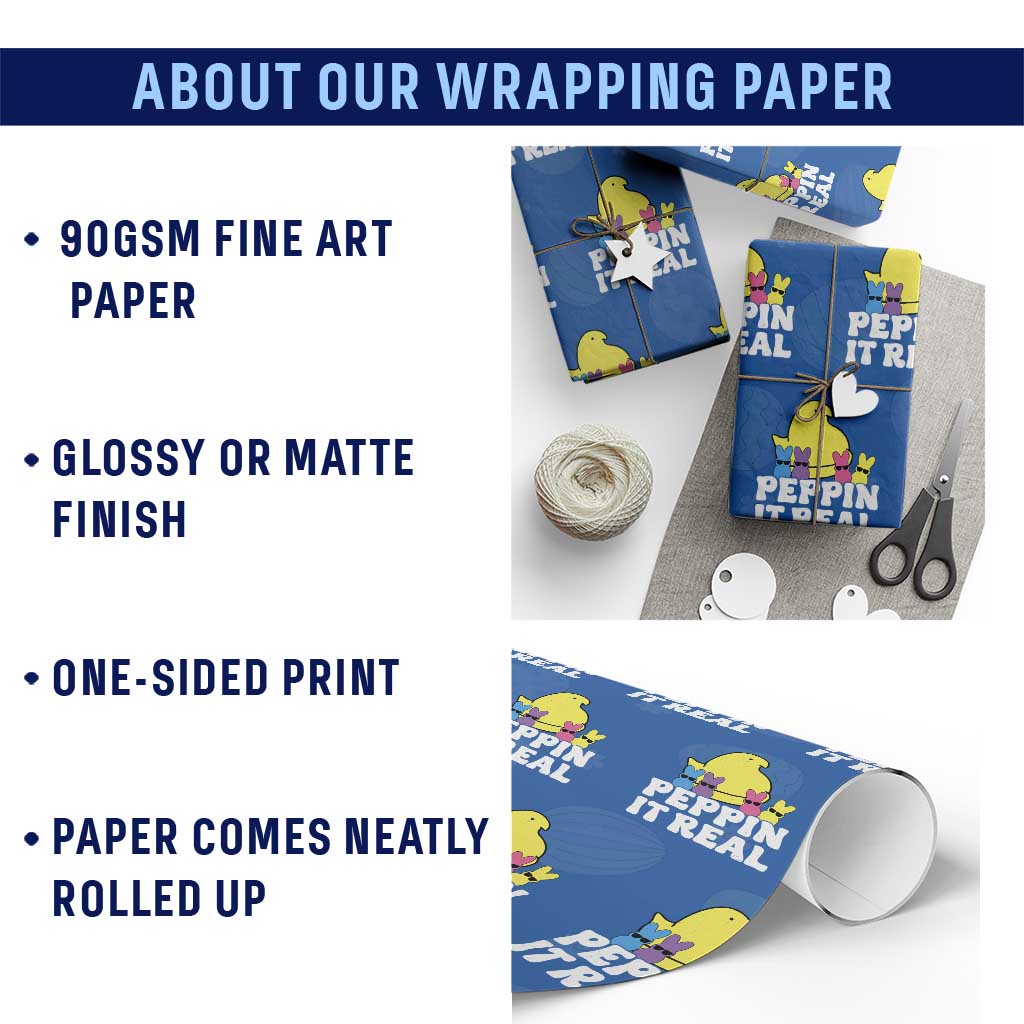 Easter Bunny Wrapping Paper Roll Peepin It Real Rabbit Candy Easter