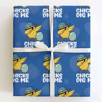 Easter Chicks Dig Me Wrapping Paper Roll Cute Chicken Dabbing Egg Hunt Toddler