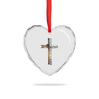 Easter Christian Heart Crystal Glass Ornament Vintage Cross Farmhouse Religious Not About Bunny About the Lamb
