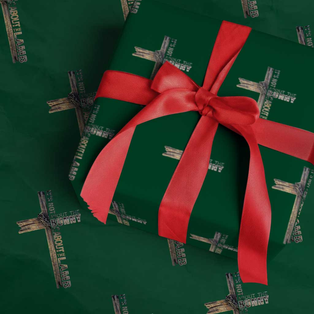 Easter Christian Wrapping Paper Roll Vintage Cross Farmhouse Religious Not About Bunny About the Lamb