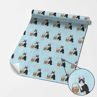 Easter Day Cat Bunny Ears Eggs Graphic Wrapping Paper Roll