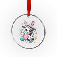 Easter Day Cow Crystal Glass Ornament Cute Cow Bunny Heifer - Wonder Print Shop