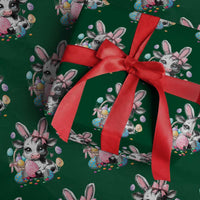 Easter Day Cow Wrapping Paper Roll Cute Cow Bunny Heifer - Wonder Print Shop