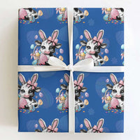 Easter Day Cow Wrapping Paper Roll Cute Cow Bunny Heifer