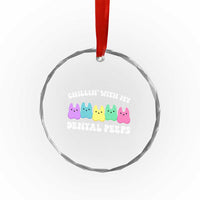 Easter Dental Bunny Crystal Glass Ornament Chilling With My Dental Peeps - Wonder Print Shop