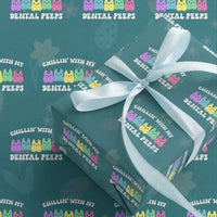 Easter Dental Bunny Wrapping Paper Roll Chilling With My Dental Peeps