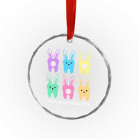 Easter Dentist Crystal Glass Ornament Chilling With My Dental Peeps Bunny - Wonder Print Shop