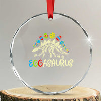 Easter Dinosaur Crystal Glass Ornament Kids Eggasaurus Easter Stegosaurus Dino Toddler Boys - Wonder Print Shop