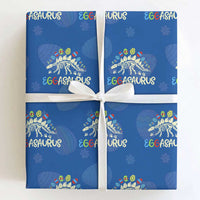 Easter Dinosaur Wrapping Paper Roll Kids Eggasaurus Easter Stegosaurus Dino Toddler Boys