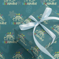 Easter Dinosaur Wrapping Paper Roll Kids Eggasaurus Easter Stegosaurus Dino Toddler Boys