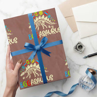 Easter Dinosaur Wrapping Paper Roll Kids Eggasaurus Easter Stegosaurus Dino Toddler Boys - Wonder Print Shop