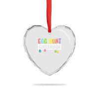 Easter Egg Hunt Supervisor Heart Crystal Glass Ornament Funny Mom Dad - Wonder Print Shop