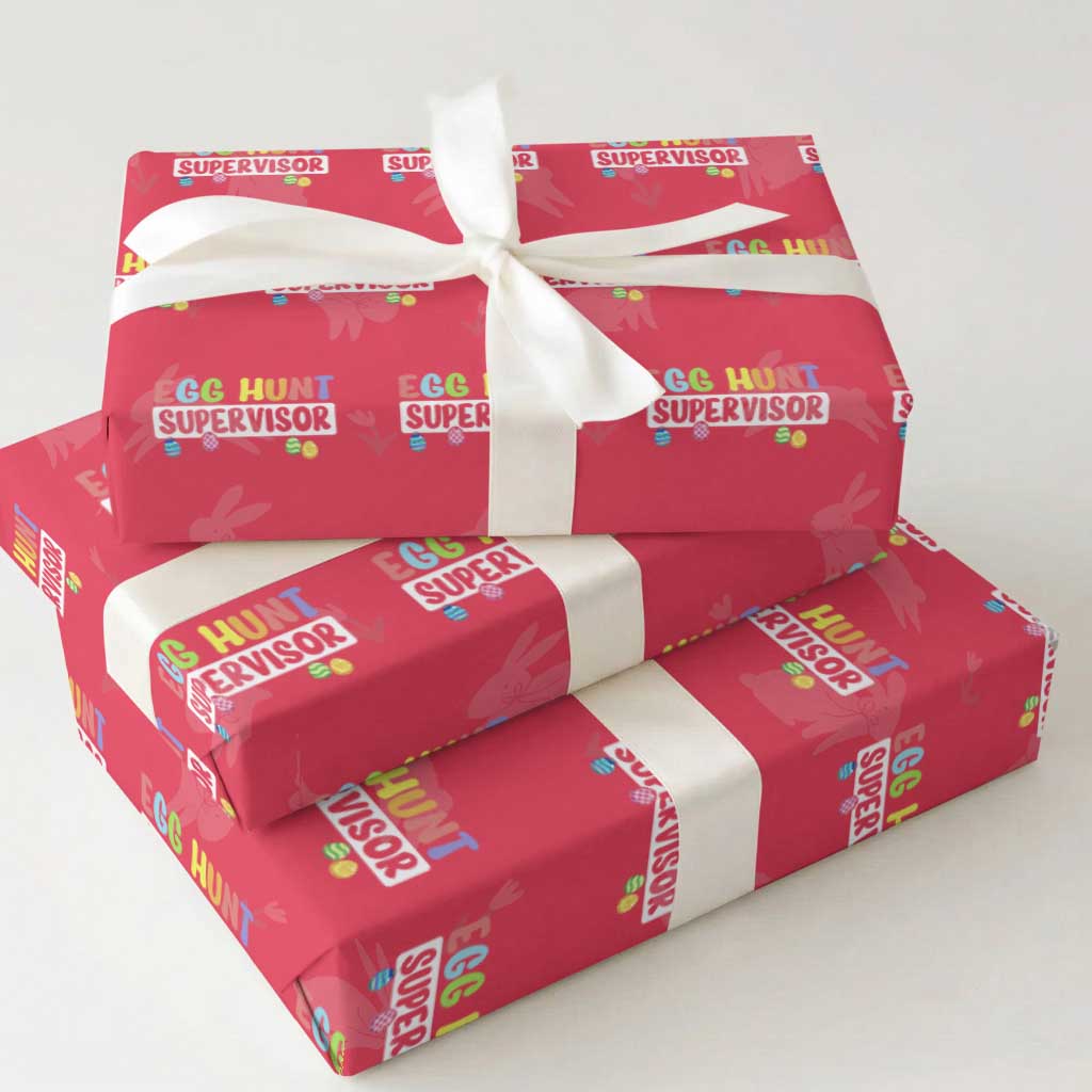 Easter Egg Hunt Supervisor Wrapping Paper Roll Funny Mom Dad