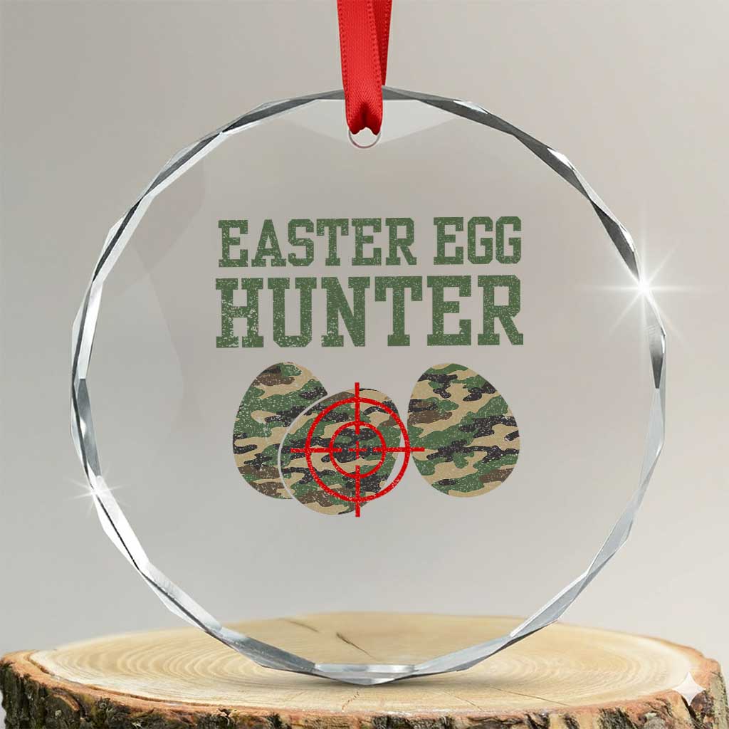 Easter Egg Hunter Crystal Glass Ornament Camo Funny Hunting - Wonder Print Shop