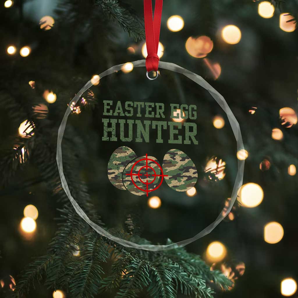 Easter Egg Hunter Crystal Glass Ornament Camo Funny Hunting - Wonder Print Shop