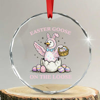 Easter Goose On The Loose Crystal Glass Ornament Funny Easter Egg Hunt Gift