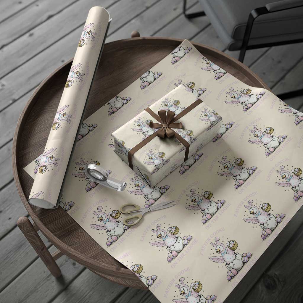 Easter Goose On The Loose Wrapping Paper Roll Funny Easter Egg Hunt Gift
