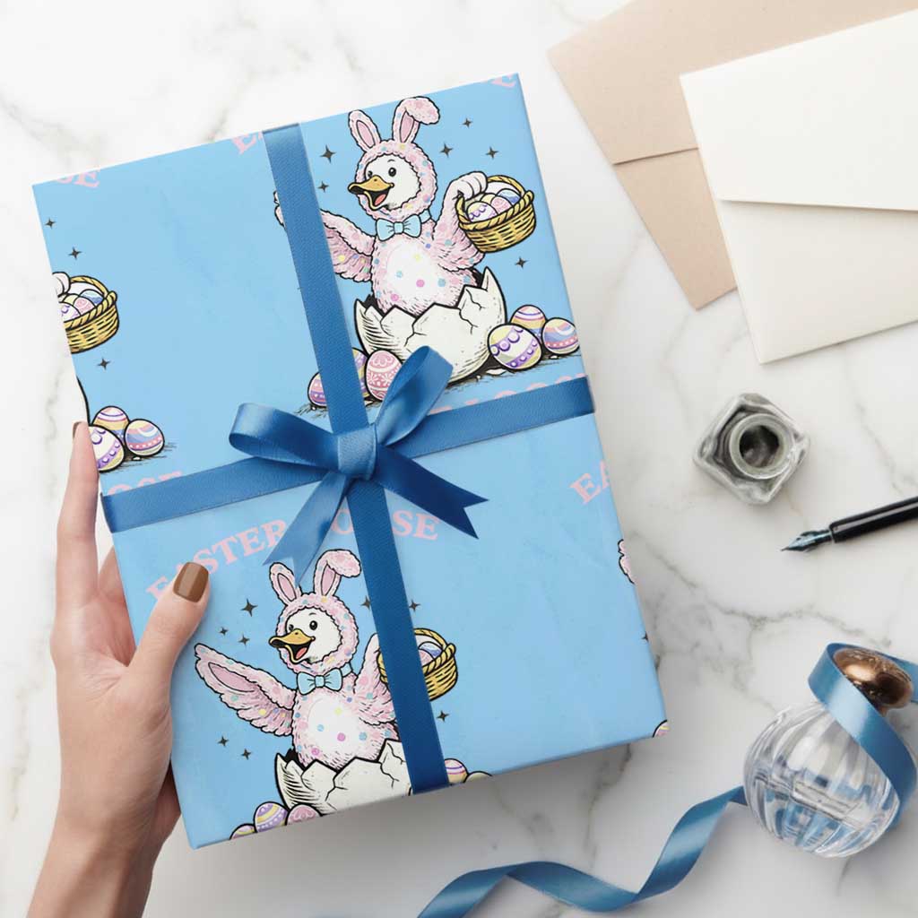 Easter Goose On The Loose Wrapping Paper Roll Funny Easter Egg Hunt Gift