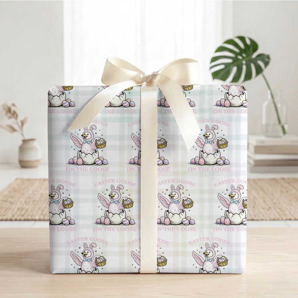 Easter Goose On The Loose Wrapping Paper Roll Funny Easter Egg Hunt Gift
