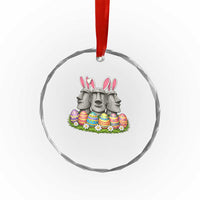 Easter Island Moai Bunny Ears Crystal Glass Ornament Funny Archaeology Gift