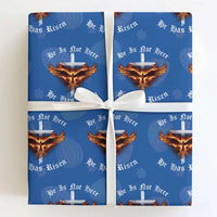 Easter Jesus Has Risen Wrapping Paper Roll Christian Religious Phoenix Resurrection Cross