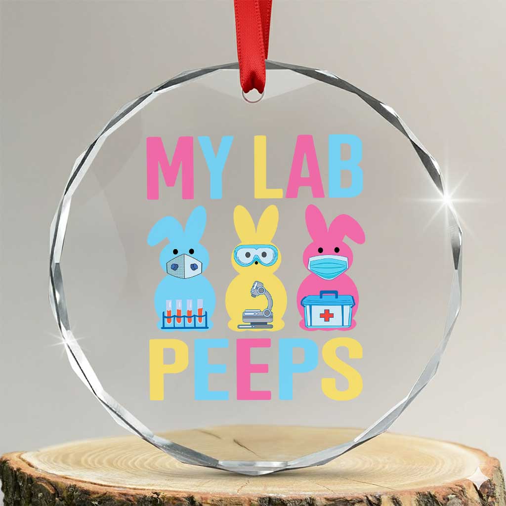 Easter Lab Tech Crystal Glass Ornament Cute Bunny My Lab Peeps - Wonder Print Shop
