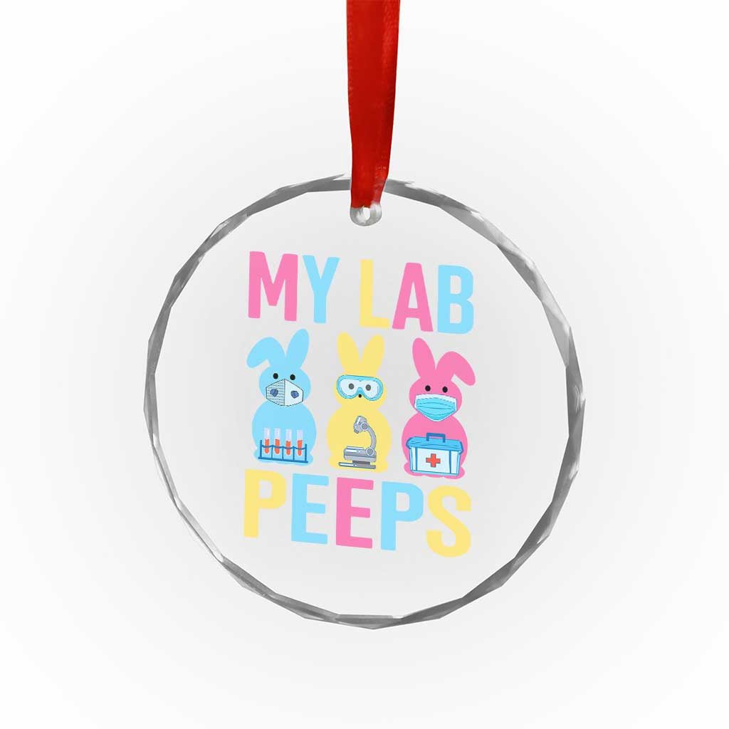 Easter Lab Tech Crystal Glass Ornament Cute Bunny My Lab Peeps - Wonder Print Shop