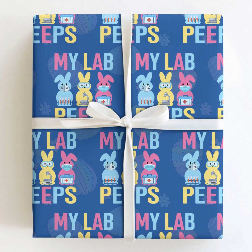 Easter Lab Tech Wrapping Paper Roll Cute Bunny My Lab Peeps