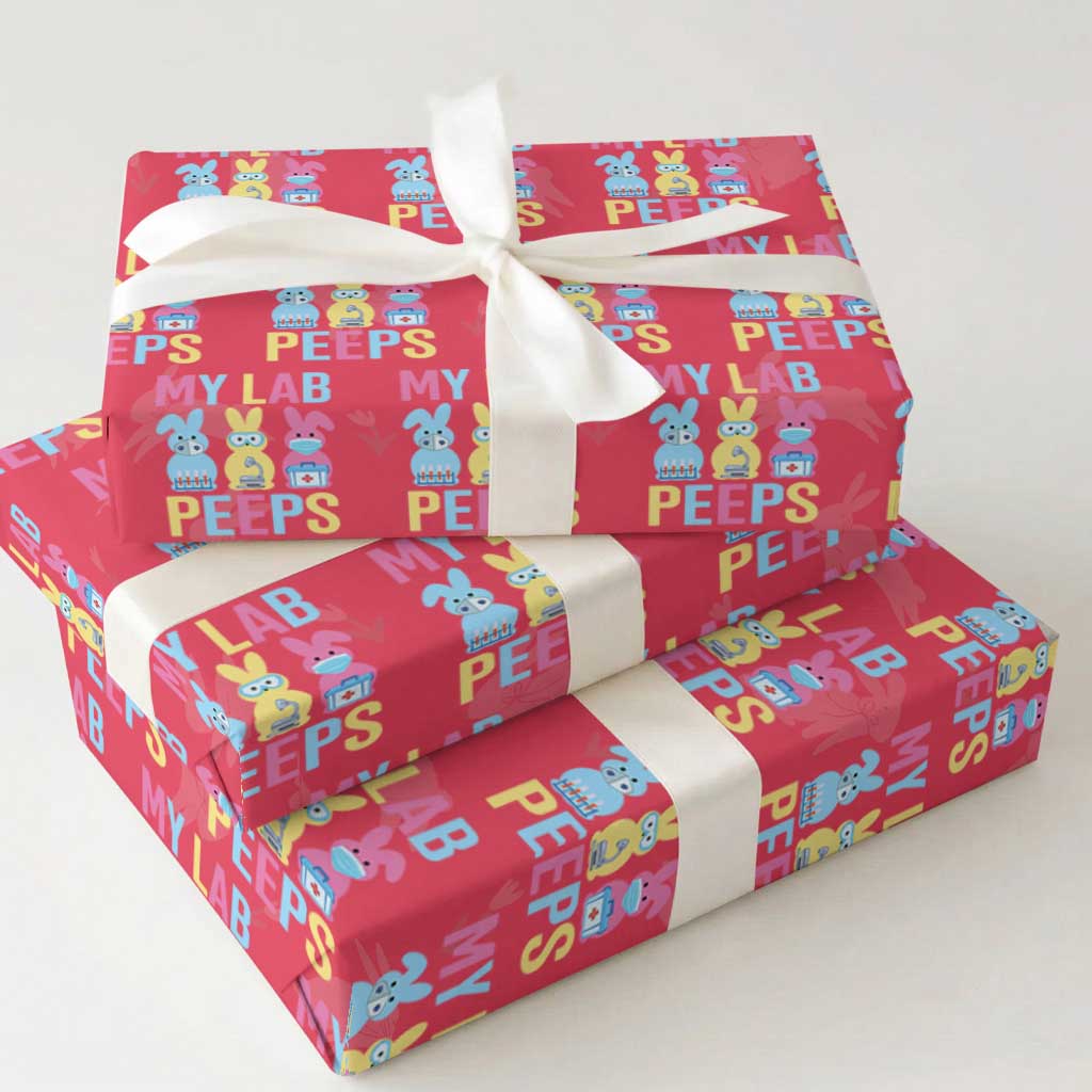Easter Lab Tech Wrapping Paper Roll Cute Bunny My Lab Peeps