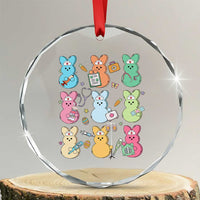 Easter Nurse Bunny Crystal Glass Ornament Funny Nursing Easter Spring Nurse Gift - Wonder Print Shop