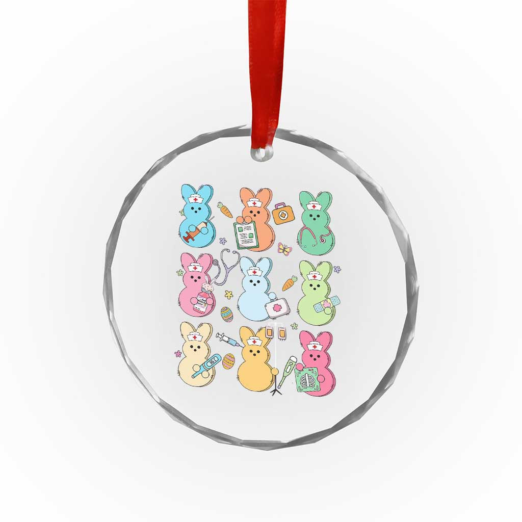 Easter Nurse Bunny Crystal Glass Ornament Funny Nursing Easter Spring Nurse Gift - Wonder Print Shop