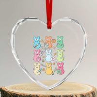 Easter Nurse Bunny Heart Crystal Glass Ornament Funny Nursing Easter Spring Nurse Gift - Wonder Print Shop