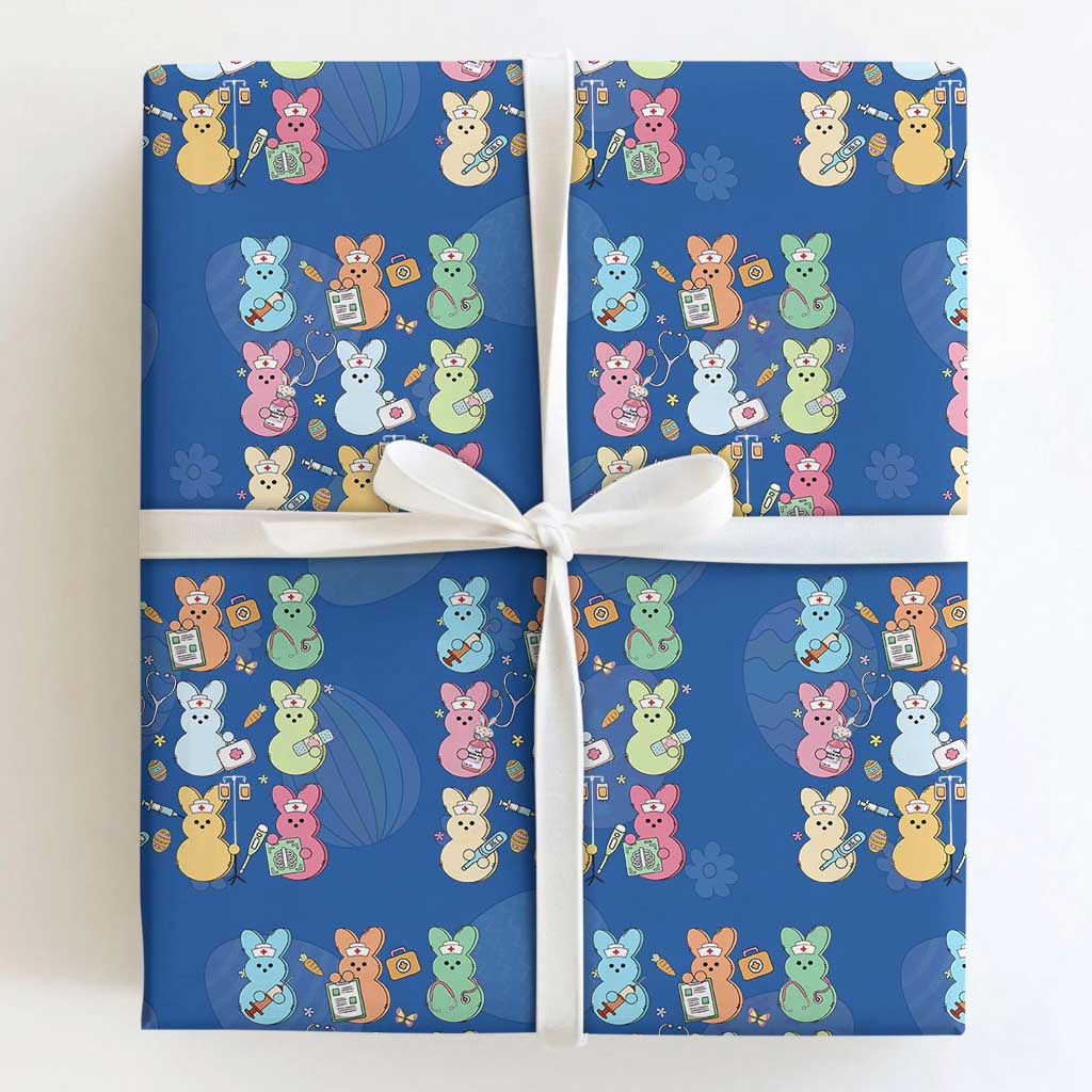 Easter Nurse Bunny Wrapping Paper Roll Funny Nursing Easter Spring Nurse Gift