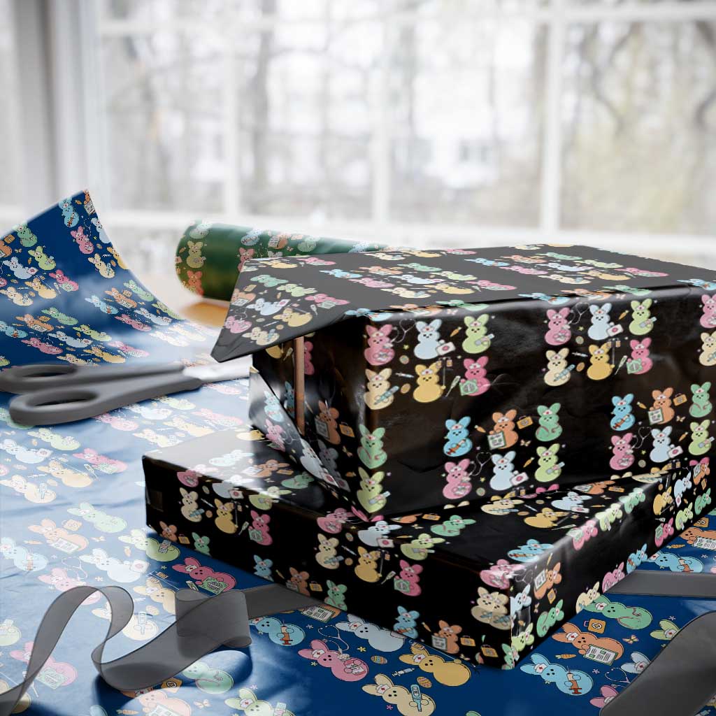 Easter Nurse Bunny Wrapping Paper Roll Funny Nursing Easter Spring Nurse Gift - Wonder Print Shop