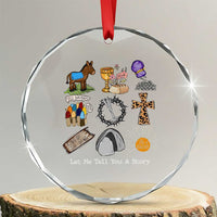 Easter Story Crystal Glass Ornament He is Risen Let Me Tell You A Story Christian - Wonder Print Shop