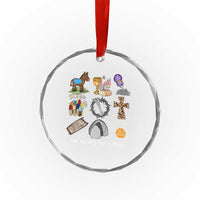Easter Story Crystal Glass Ornament He is Risen Let Me Tell You A Story Christian - Wonder Print Shop