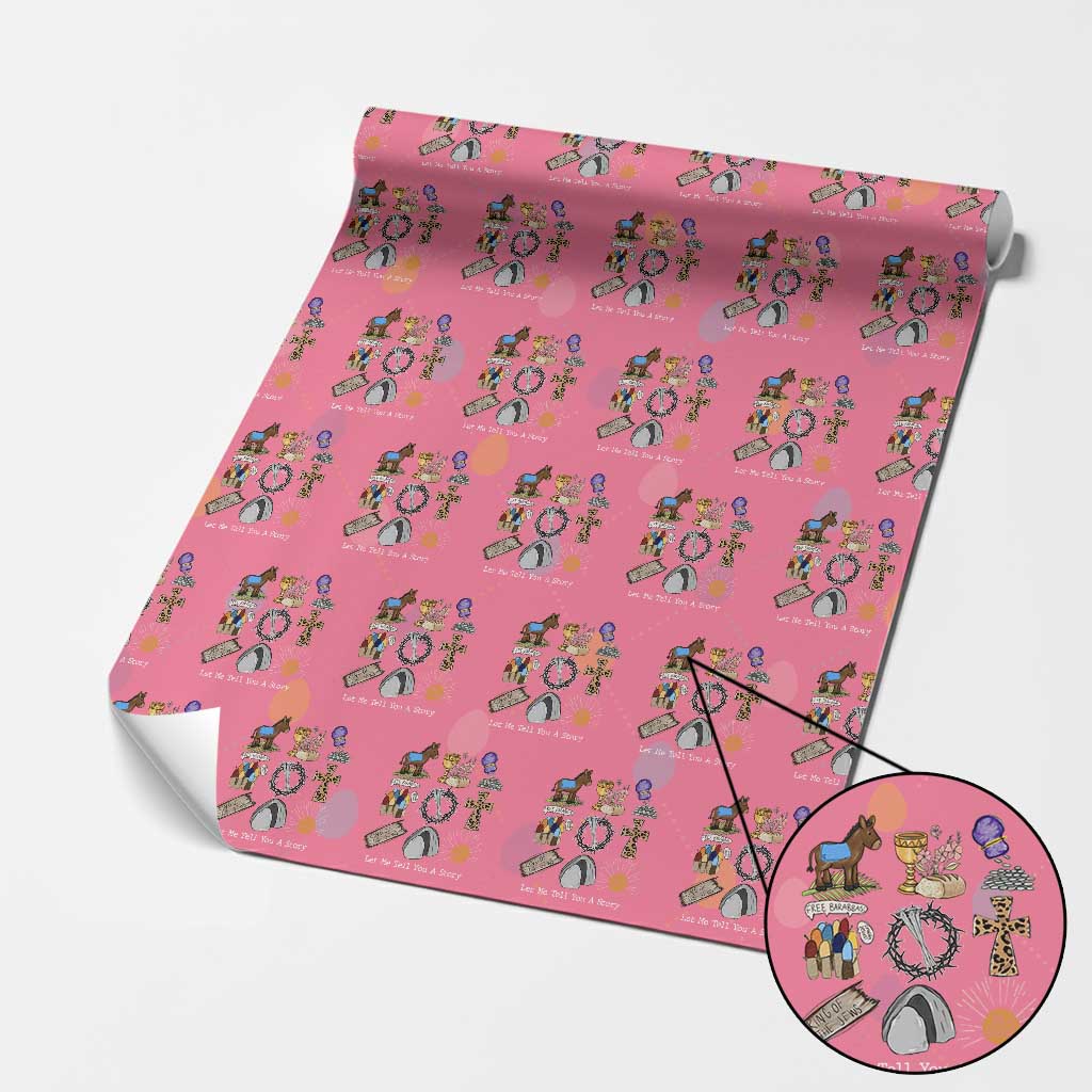 Easter Story Wrapping Paper Roll He is Risen Let Me Tell You A Story Christian