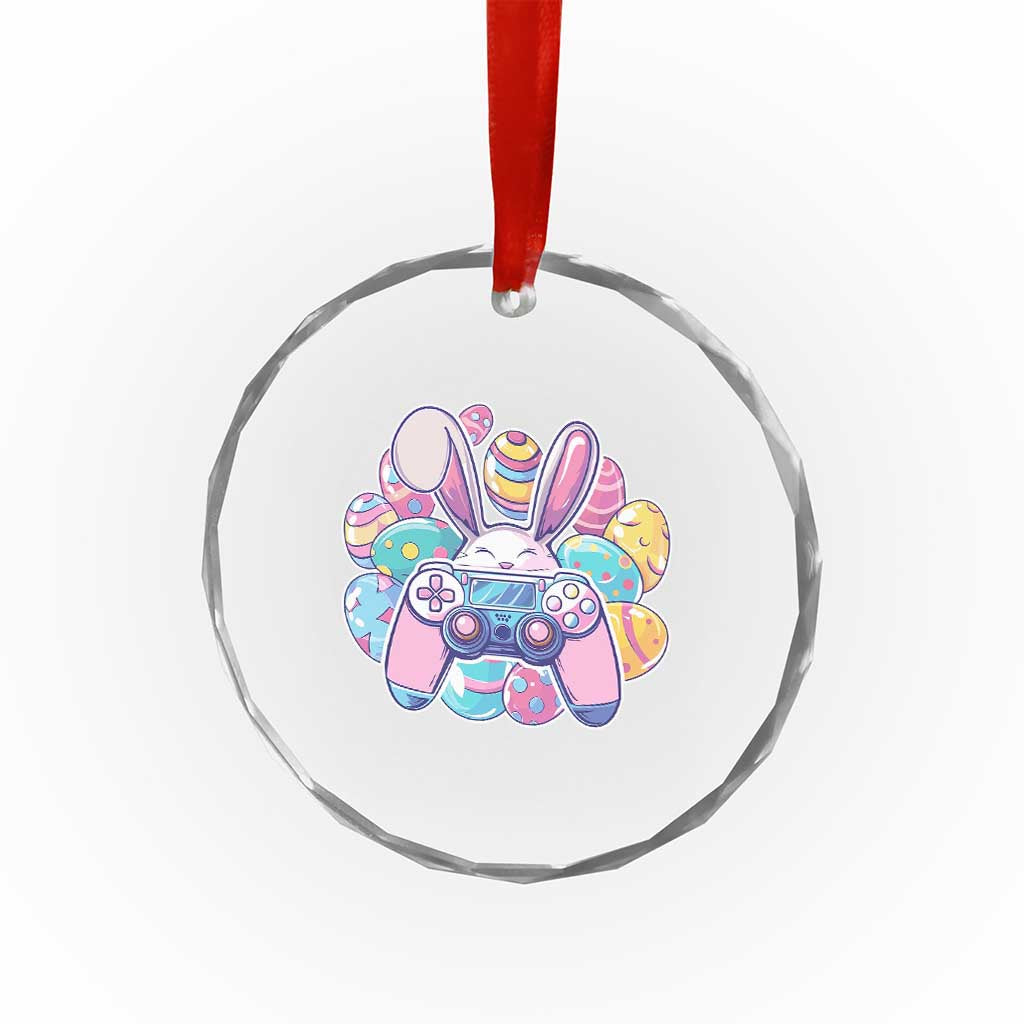 Easter Video Game Crystal Glass Ornament Cute Bunny Eggs Gaming Gamer - Wonder Print Shop