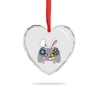 Easter Video Game Heart Crystal Glass Ornament Bunny Eggs Gaming Gamer - Wonder Print Shop