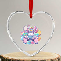 Easter Video Game Heart Crystal Glass Ornament Cute Bunny Eggs Gaming Gamer - Wonder Print Shop