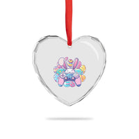 Easter Video Game Heart Crystal Glass Ornament Cute Bunny Eggs Gaming Gamer - Wonder Print Shop