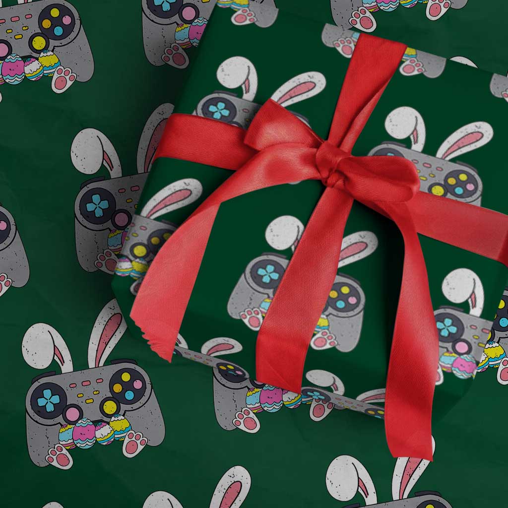 Easter Video Game Wrapping Paper Roll Bunny Eggs Gaming Gamer - Wonder Print Shop