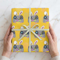 Easter Video Game Wrapping Paper Roll Bunny Eggs Gaming Gamer