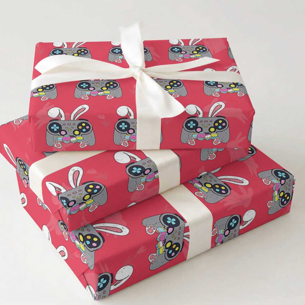 Easter Video Game Wrapping Paper Roll Bunny Eggs Gaming Gamer